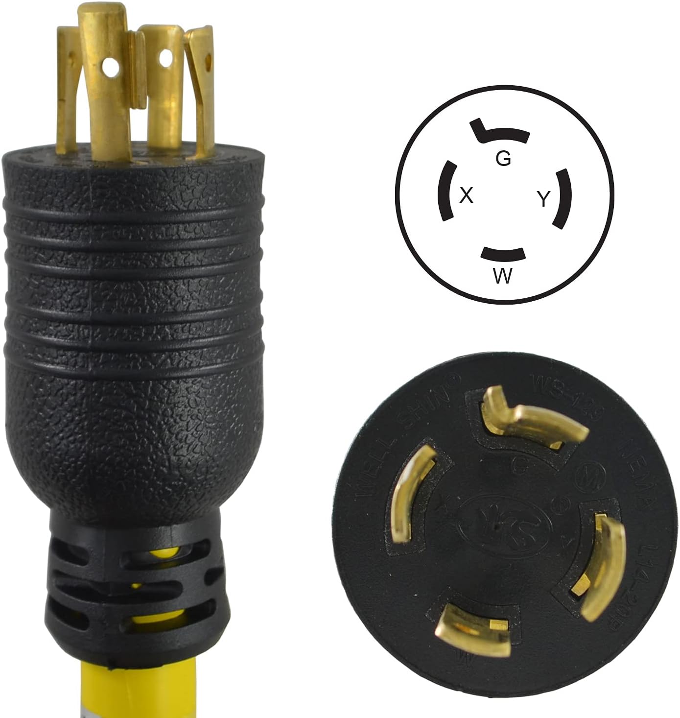 Conntek 20592 Extra-Heavy Duty L14-20 Generator Cord Yellow 50 - Feet