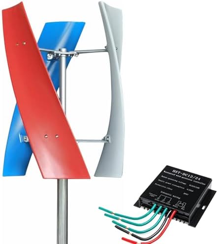 3000W/5000W Vertical Wind Turbine Generator Kit, 12V/24V/48V with 3 Blades, Permanent Magnet for Hybrid Wind & Solar Power Solutions, Efficient Energy Generation