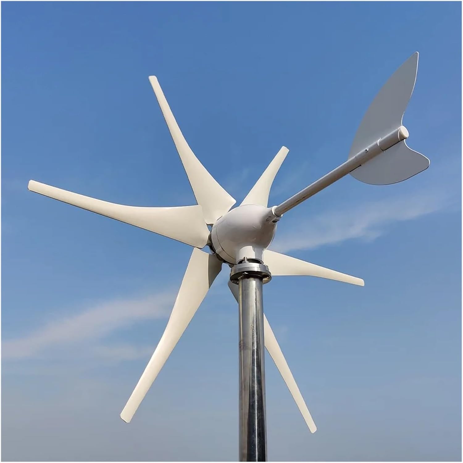 3000W Horizontal Wind Turbines Generator 12V/24V/48V Low Noise Wind Turbine 5 Blade Family with Controller Low Starting Speed for Home(Type1,24V_3KW)