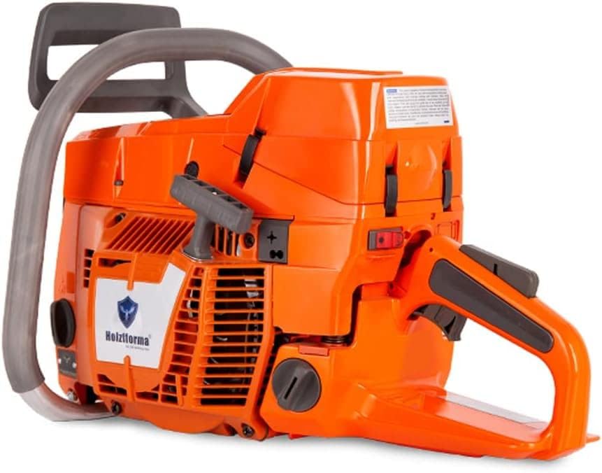 93.6cc Holzfforma G395 Gasoline Chain Saw Power Head Full Orange 56mm Bore Compatible With Husqvarna 394 395 394 395 Chainsaw