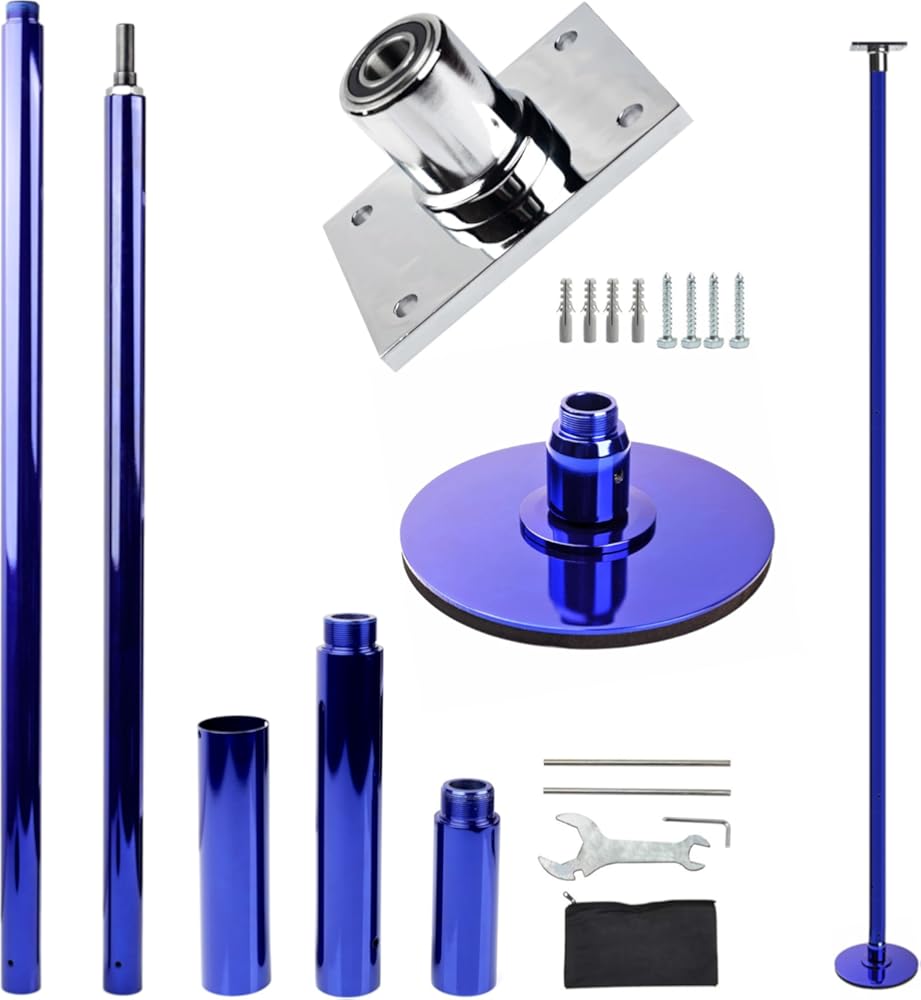 Height Adjustable Permanent Dance Pole with Fixed Plate Enhanced Safety and Stability for Home Dancing