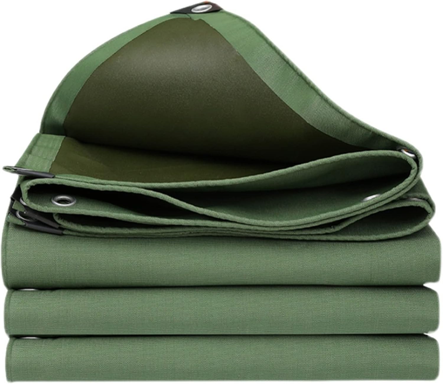 Heavy Duty Waterproof, With Metal Rings Foldable Outdoor Waterproof Ripstop Windproof Tarpaulin For Garden Patio Lawn Plants Greenhouse Boat Or Pet Cabin Roof WMEIE ( Color : Green , Size : 2x2m )