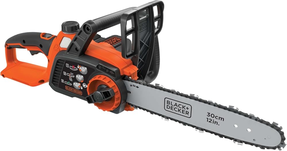 BLACK+DECKER 40V MAX Electric Chainsaw Cordless, 12 Inch Battery Chainsaw, Battery and Charger Included, Longer Runtime, Lightweight Rechargeable (LCS1240)