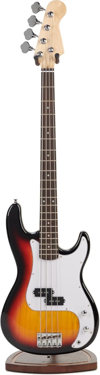 Bass Guitar Stand, Electric Bass Stand for Studio, Living Room, Handcrafted Electric Bass Guitar Stand, Wood Guitar Stand Floor for Electric Guitar, Bass Guitar, Banjo, Guitar Gifts for Men