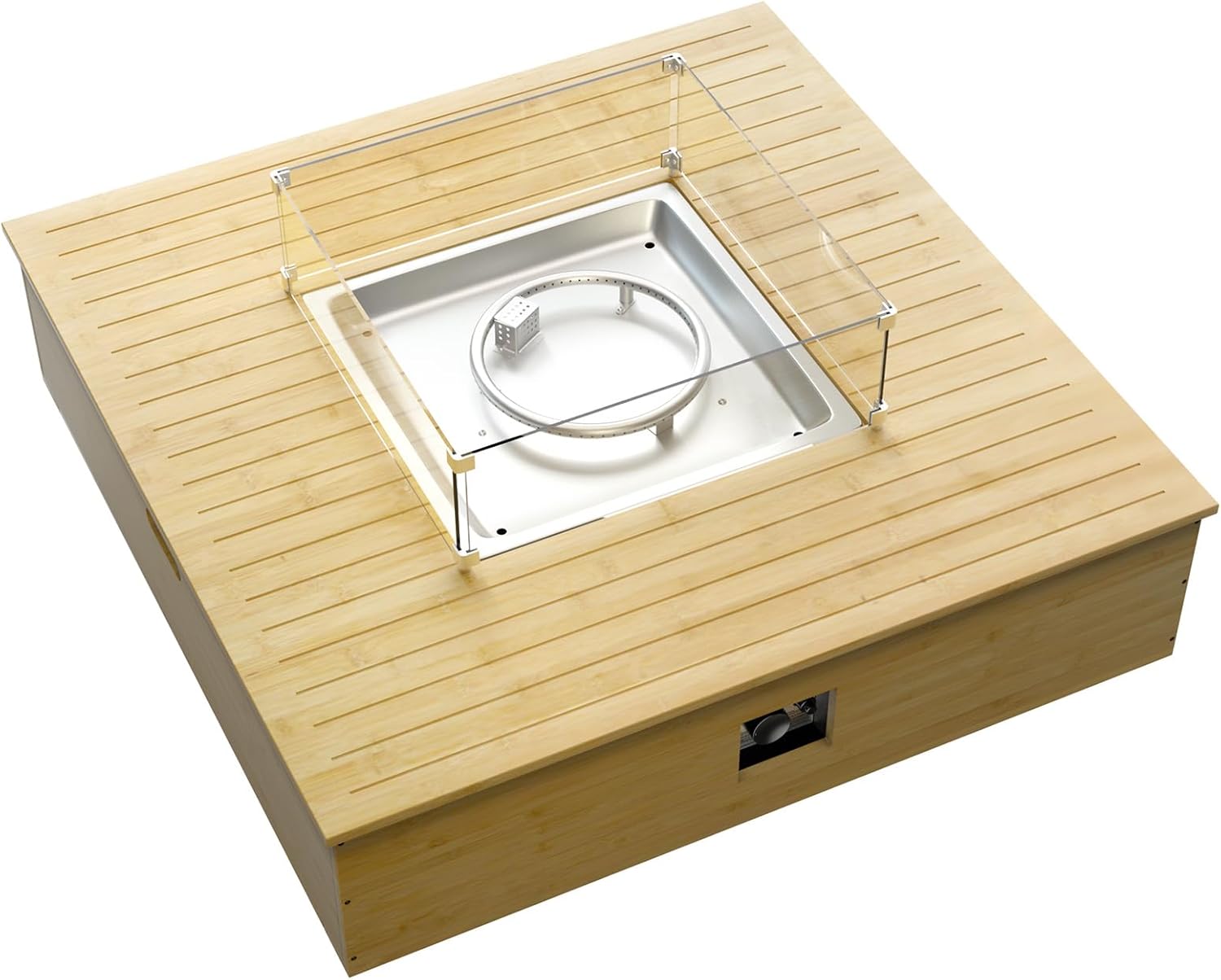 SUMOLOLIFE Fire Pit Table Propane Gas Fire Pit Table with Propane Tank Cover, 42.9