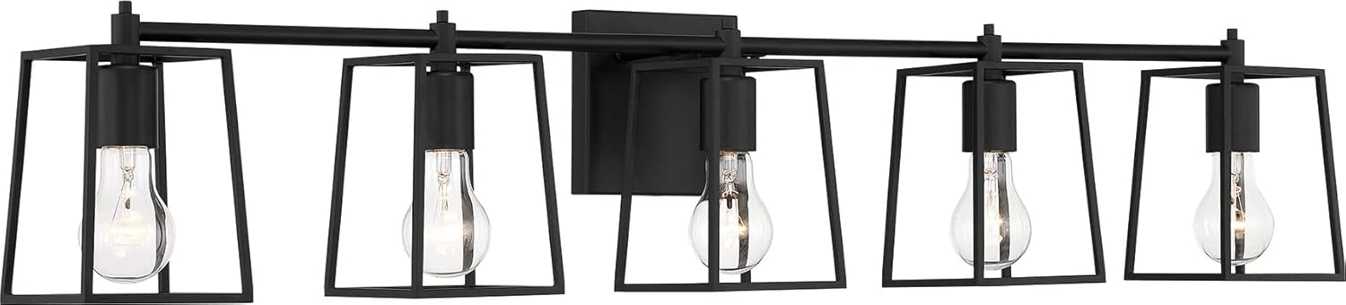 Craftmade 12141FB5 Dunn Outdoor Wall Sconce, 5-Light 300 Total Watts, Flat Black