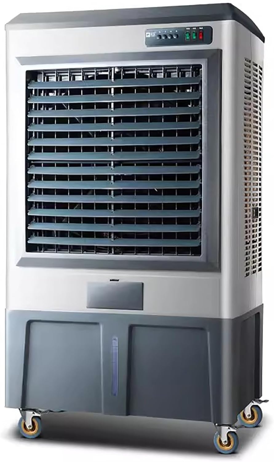 Swamp Cooler Air Conditioner, Industry Portable Evaporative Air Cooler, 120°Oscillation Air Cooler, 3 Wind Speeds, 120L Large Water Tank for Outdoor Indoor Use