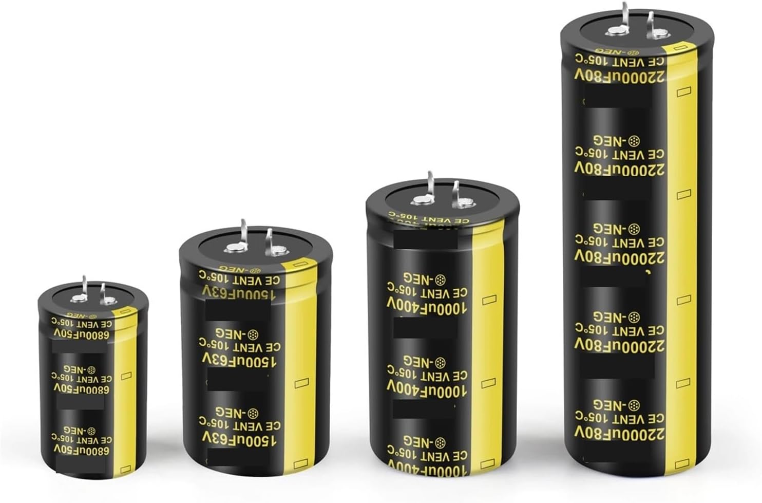 ALKOY 2 Pieces of 100V Capacitor Amplifier electrolytic Capacitor 2000 Hours 105 ℃ Suitable for Filter/Audio/air Conditioner/HiFi/Power Capacitor (Size : 100V15000UF 2PIN)