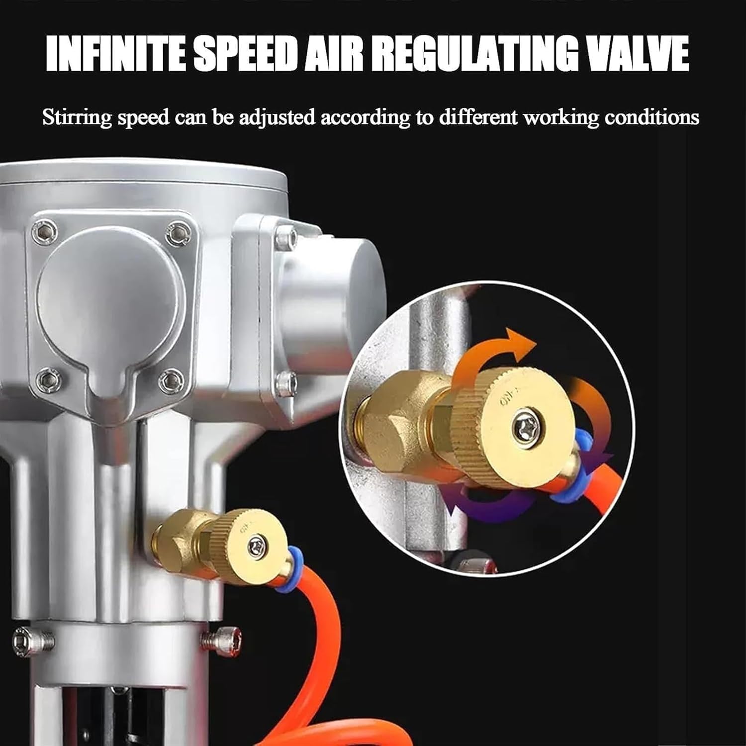 Pneumatic Paint Mixer Machine, 5 Gallon Air Agitator, Ink Coating Mixing Tool With Height Adjustable Stand, For Viscous Liquid Dye Blender