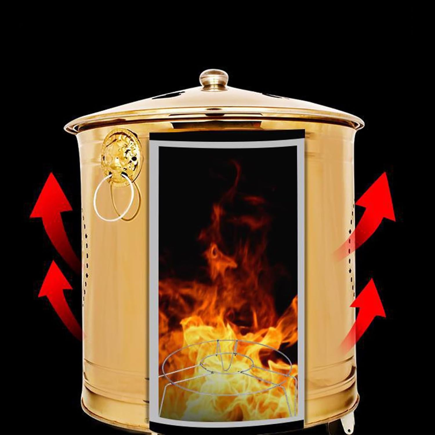 Stainless Steel Paper Burn Barrel, fire barrel, Outdoor Fire Pit, Incineration for Paper, Leaf, Trash