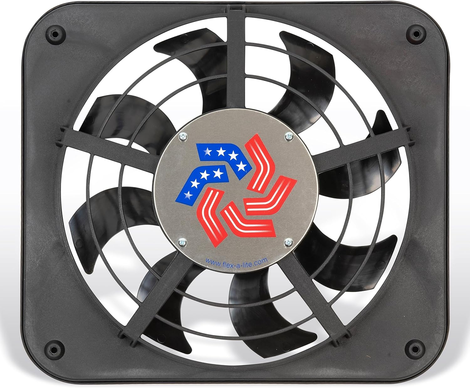 Flex-A-Lite Lo-Profile S-Blade Electric Fan, Puller Fan (123), Car Accessories, 12-1/8 Inches, Black