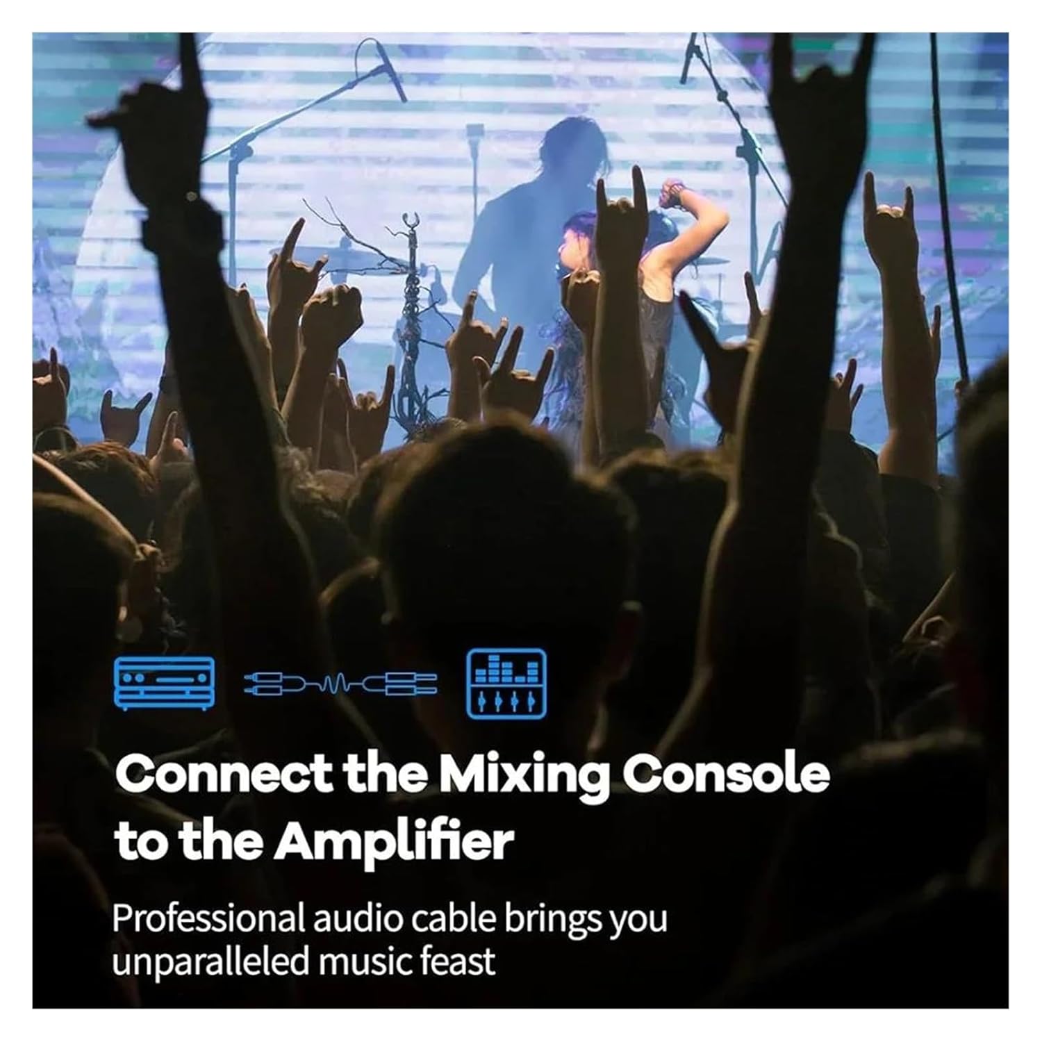 Guitar Audio Cable 6.35mm to Cable Dual 1/4 Male to Dual Male Stereo Cable for Guitar Receiver Speaker Amplifier Home Theater(6.35 to RCA,10m)