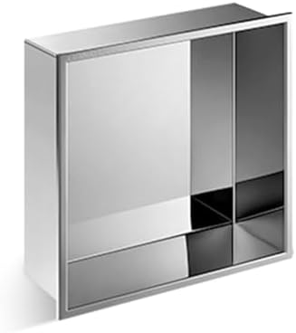 Shower Niche, Brushed Stainless Steel Shower Niche - Square Bathroom Shelf for Organizing Shampoo & Toiletries, 24