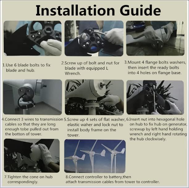 5000 W 12 V -220 V Wind Turbine with Nylon Fibre Wind Turbine Generator Home Powerful Windmill Energy Turbine