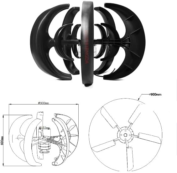12000W Vertical New Energy Wind Turbine,12V 24V 48V 3 Phase AC Permanent Magnet Generator with Controller for Hybrid Wind Solar System