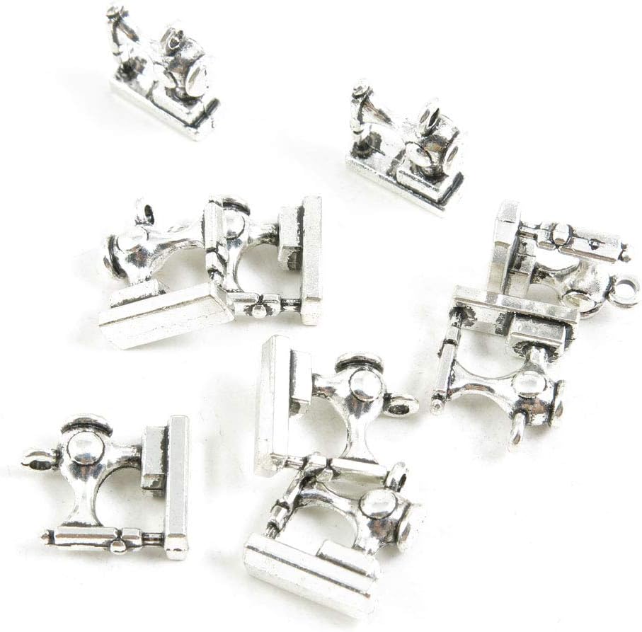 700 Pieces Antique Silver Tone Jewelry Making Charms Crafting Beading Craft 63934 Sewing Machine