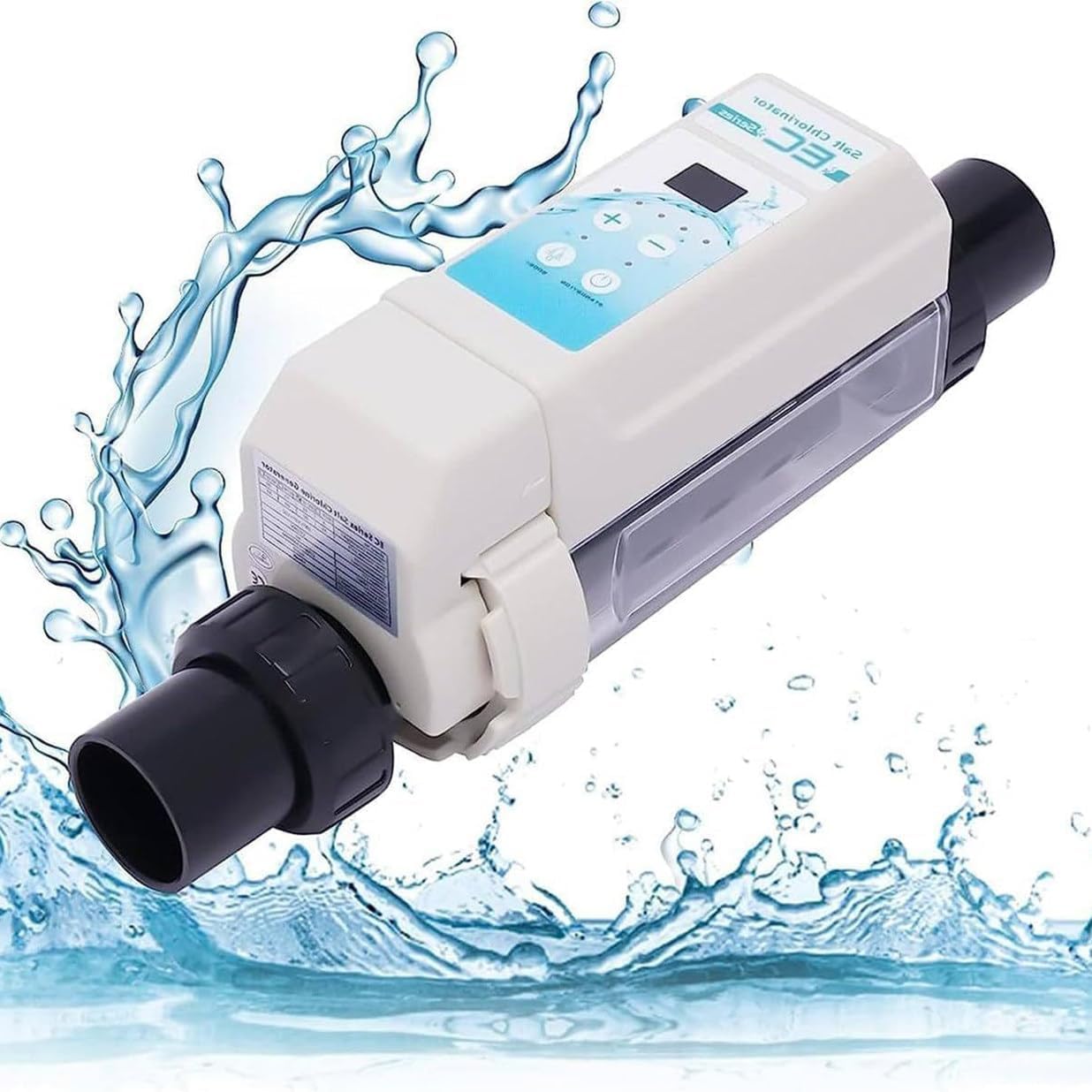 Salt Water Pool Chlorinator, 8/12/16/20g/h Electrolytic Salt Chlorine Generator System, Salt Water SPA Chlorinator Device, Saltwater Chlorine Generator for Swimming Pool, Spa Pool,20g/h
