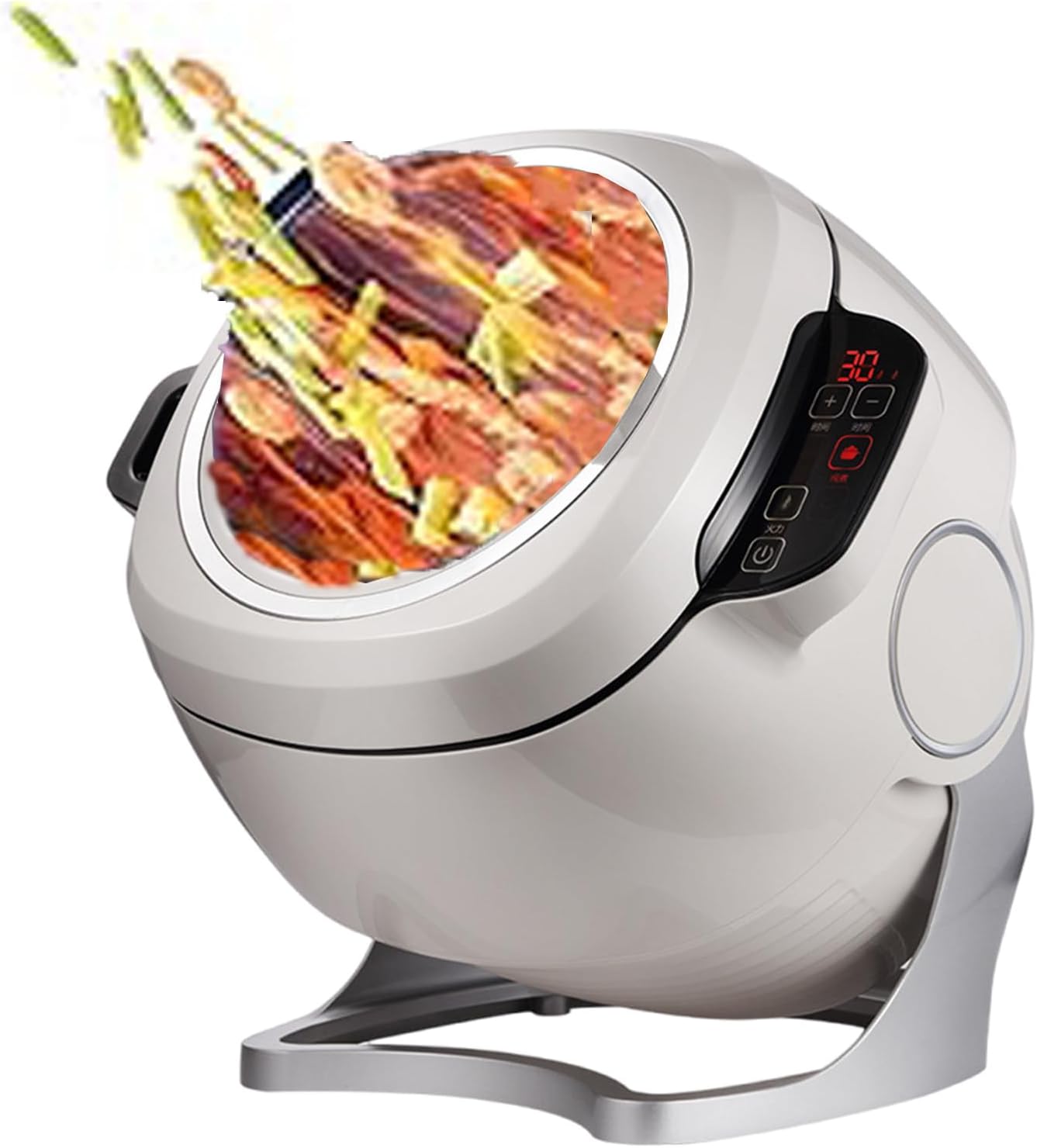 Automatic Cooking Machine, Stir Fry Robot with 6L Capacity, Automatic Cooker Fried Rice Machine, 3 Gears Firepower and Pot Body, Drum Type Food Processor with Touch Screen,