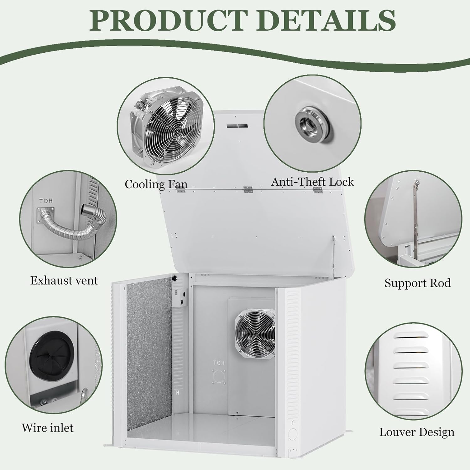 Hudson Generator Box, SD Aluminum Generator Enclosure with Ventilation, Heat Dissipation & Reduce Noise, Accommodates The Maximum Size of 39.4