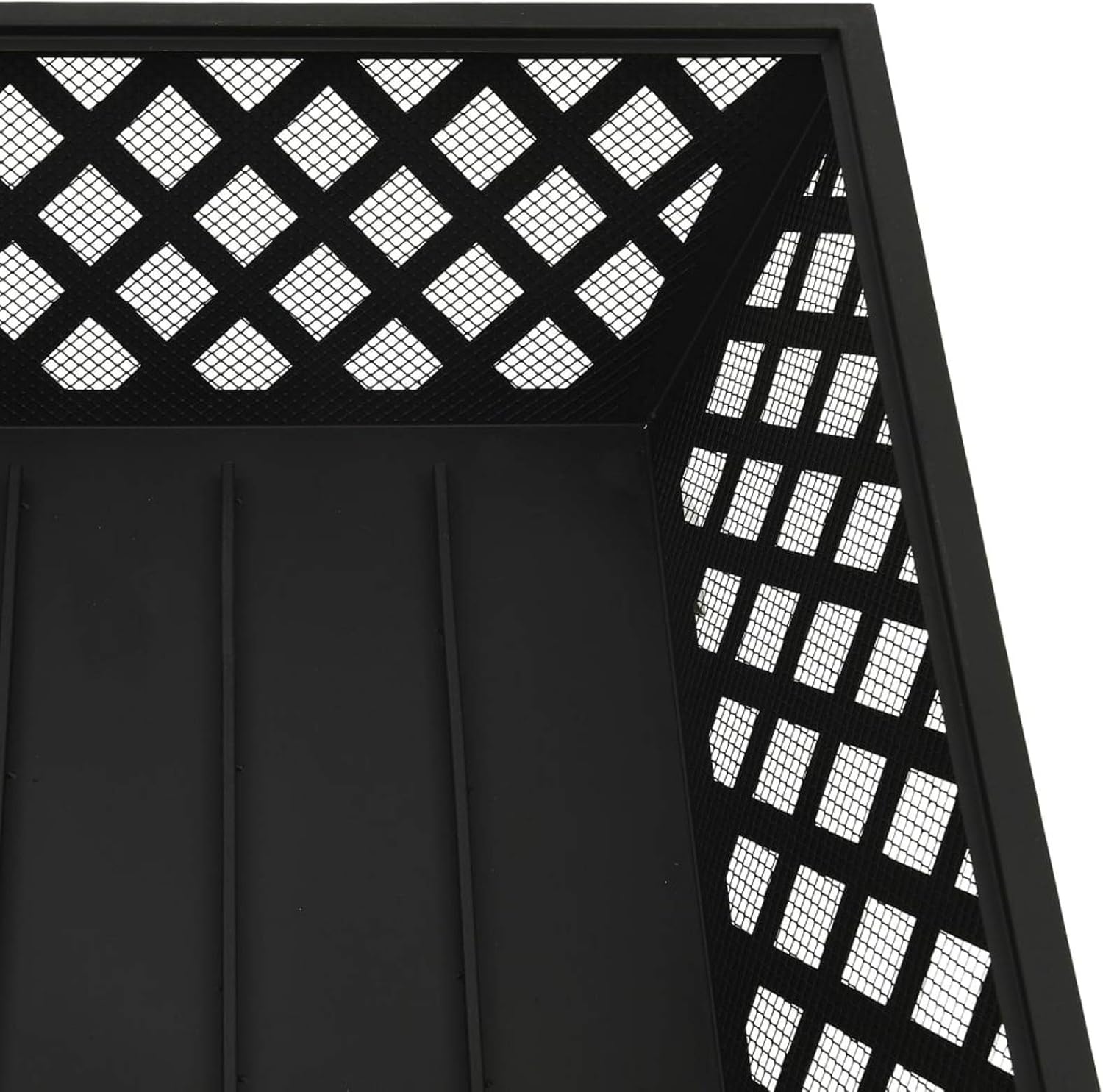 Fire Pit with Poker, XXL Steel Fire Pit with Mesh Cover, 25.2 Inch for Outdoor Garden or Patio Use