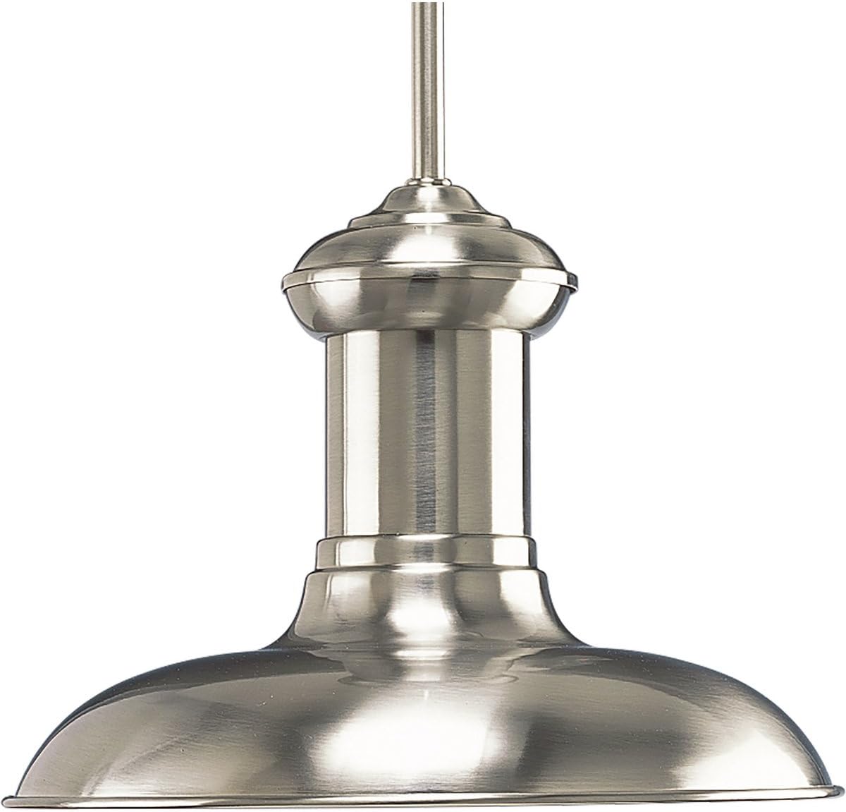 Brookside LED Collection Spun Metal Shade Coastal LED Pendant Light Brushed Nickel