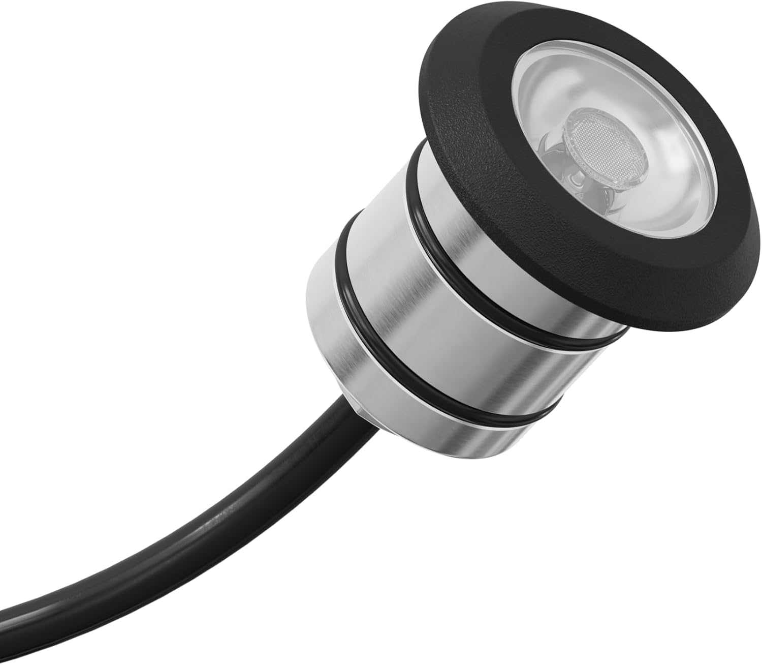 Kichler 200 Lumen Mini All-Purpose Recessed in Black Brass, Landscape Lighting, (2.25