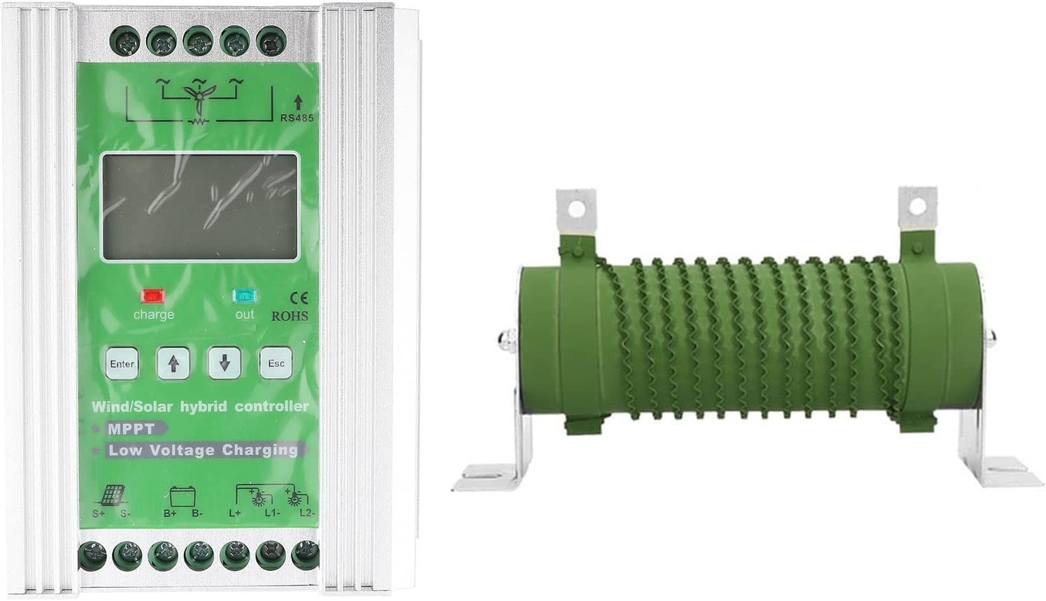 LCD Wind Solar Hybrid Charge Controller MPPT Boost Charge 12 / 24V Auto 300W Solar 600W Wind - High Efficiency, Comprehensive Protection, Durable for Renewable Energy Systems