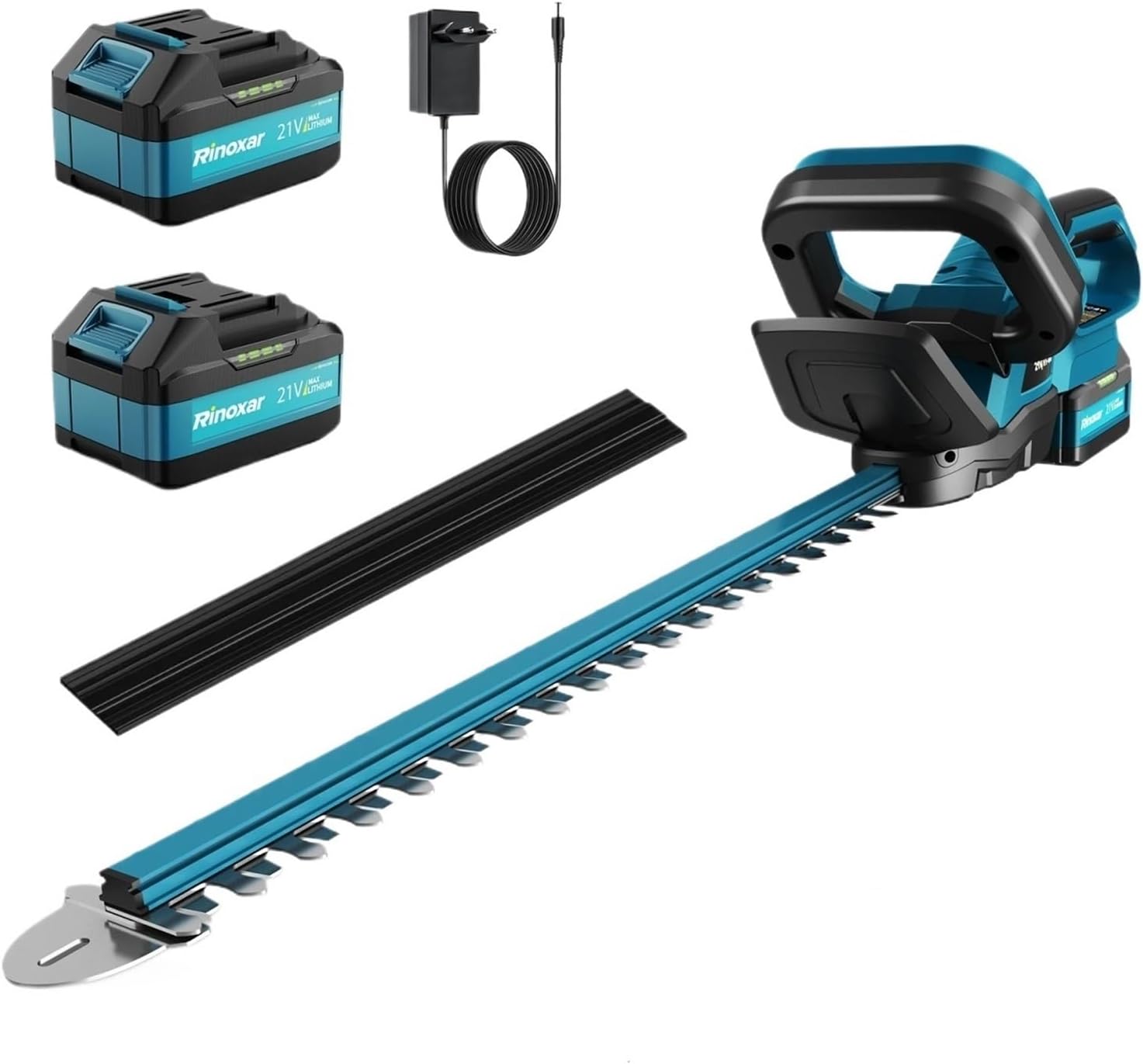 21V Cordless Hedge Trimmer with 8000mAh Battery, 600W Brushless Motor, Cutting Length 52cm, Cutting Diameter 15mm