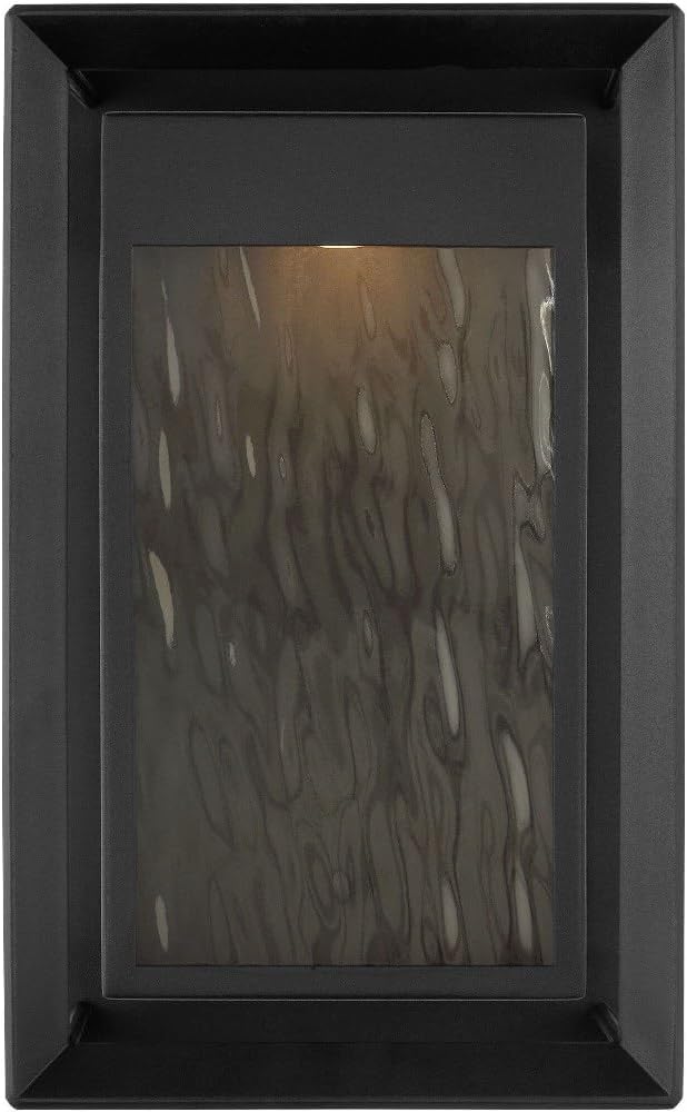 Urbandale 14W 1 LED Light Outdoor Wall Lantern with Textured Black Finish