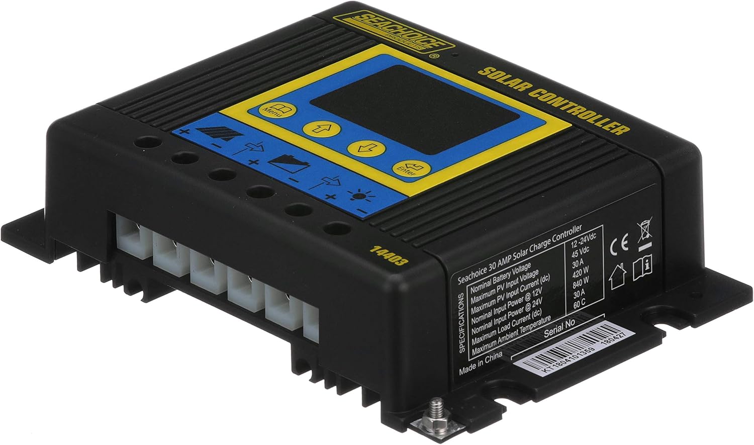 Seachoice Solar Controller, 30 Amp, for Use with Solar Panels 9 Watts and Larger