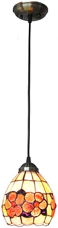 Hanging Lamp, Tiy Style Chandelier Dining Room, 5.1 Inch Natural Shell Flower Pattern Lampshade Pendant Lights Fitting for Bedroom Office Restaurant Cafe Hanging Light Interesting Life