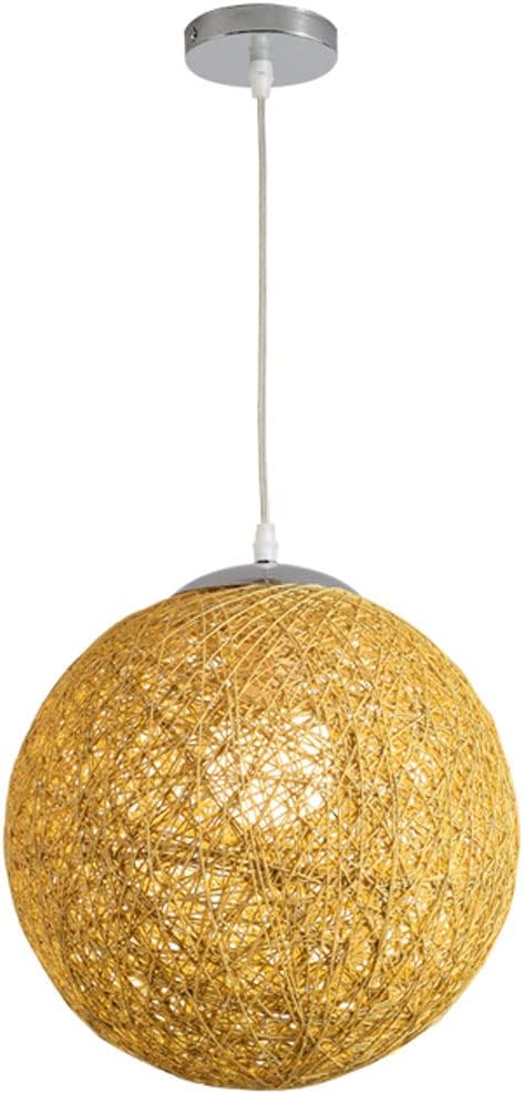 Rattan Pendant Lighting,Ceiling Hanging Rattan Chandelier,Weave Lampshade Hanging Lamp,E27 Beige Lamp Lighting Fixtures with Cord 62 Inches,for Bedroom Restaurant Cafe Light Brown