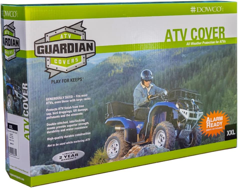 Dowco Guardian 26018-01 Indoor/Outdoor Water Resistant Reflective ATV Cover: Black, X-Large