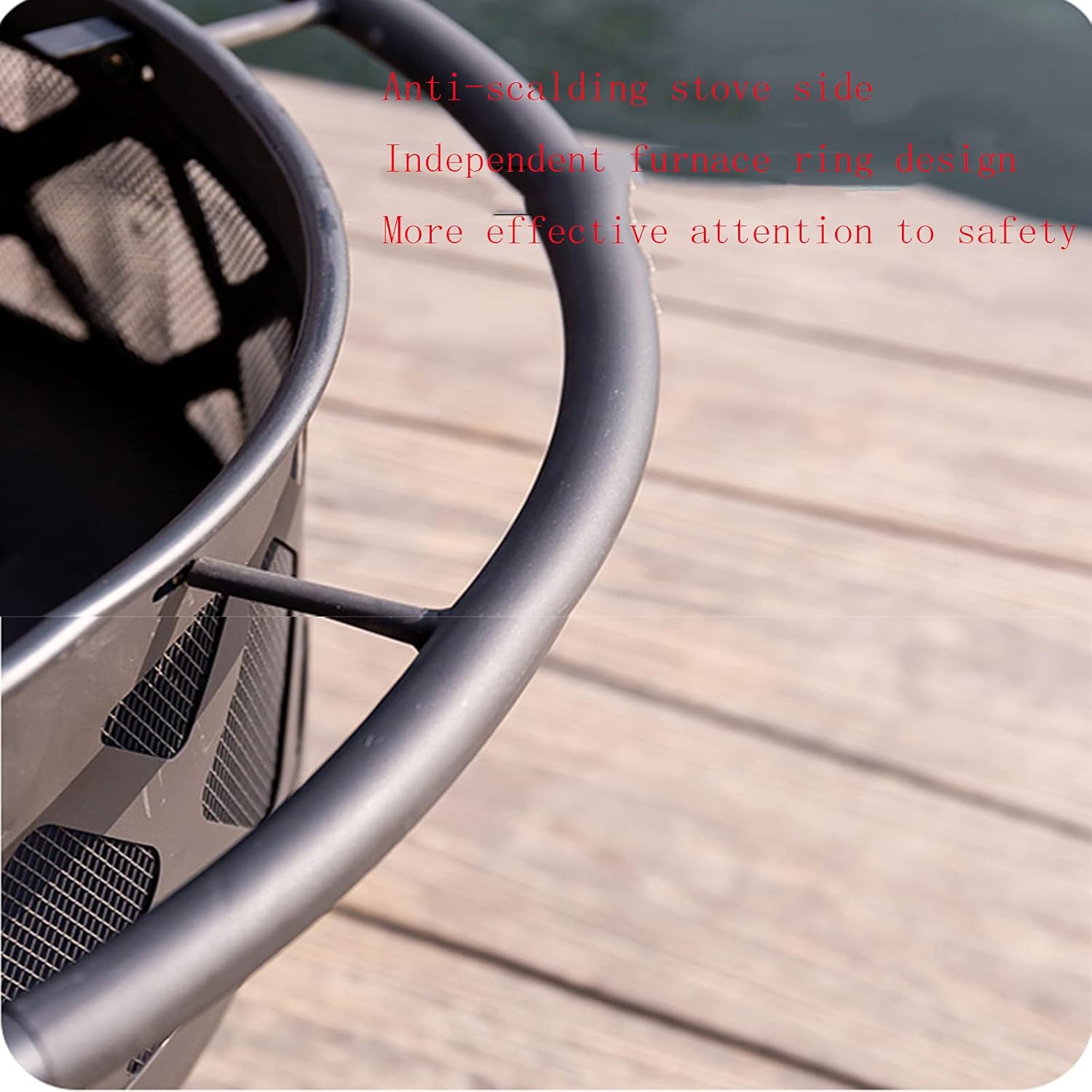 Outdoor Fire Pits Heaters BBQ Grill Firepit Bowl Wood Burning Fire Pit Garden Fire Pit with Grill Grate 2 in 1 Fireplace for Bonfire Barbecue in The Wild