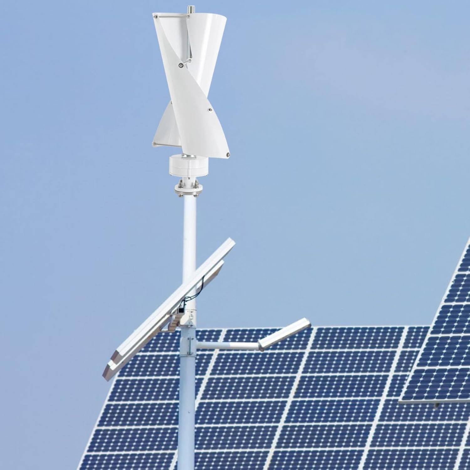 400W Vertical Wind Turbine Generator 12V/24V with MPPT Controller - Helix Magnetic Levitation Axis for Efficient Wind Power Generation