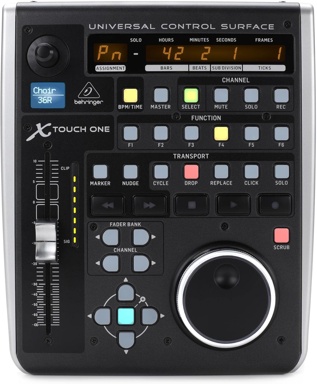 Behringer X-TOUCH ONE Universal Control Surface with Touch-Sensitive Motor Fader and LCD Scribble Strip