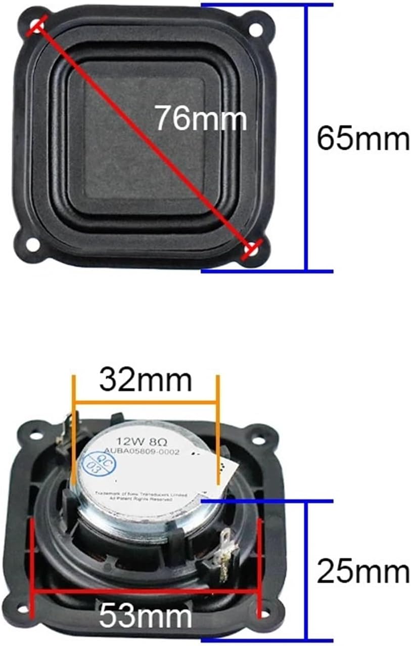 2.5 Inch 64MM Full Range BMR Balanced Mode Neodymium Ultra-Thin Flat Vibrating Cone Speaker 8 Ohm 12W Lucky