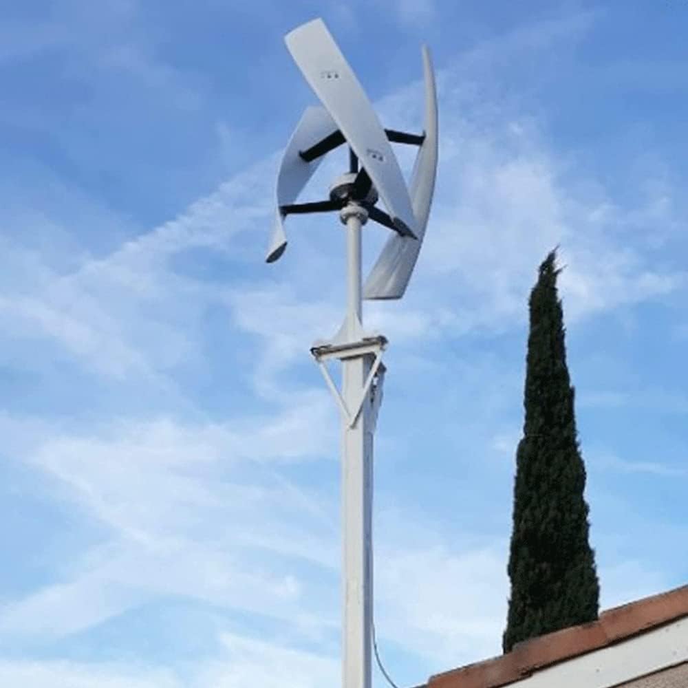 600W Free Energy Windmill, Vertical Axis Wind Turbine Generator, 3 Blades 12V 24V 48V Wind Turbine, Wind Generator with Controller for Home Factory Use