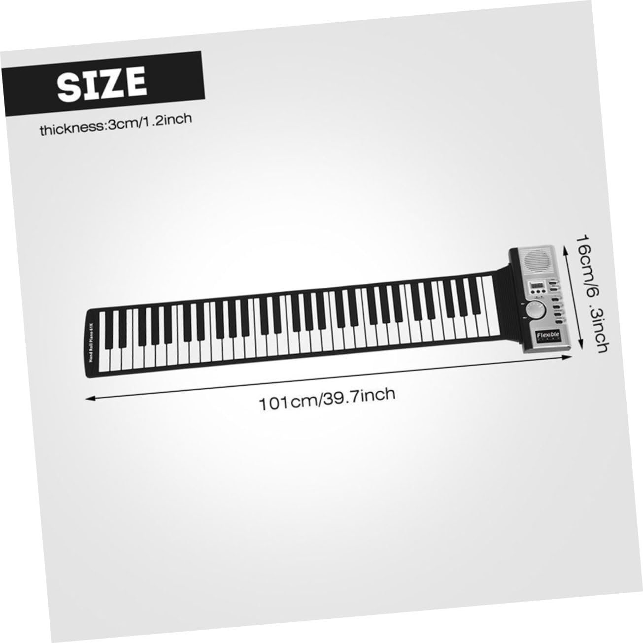 KESYOO 61 Keys Foldable Silicone Keyboard Piano with Speaker Portable Roll-Up Piano for Boys and Girls and Adults for Music Practice and Learning