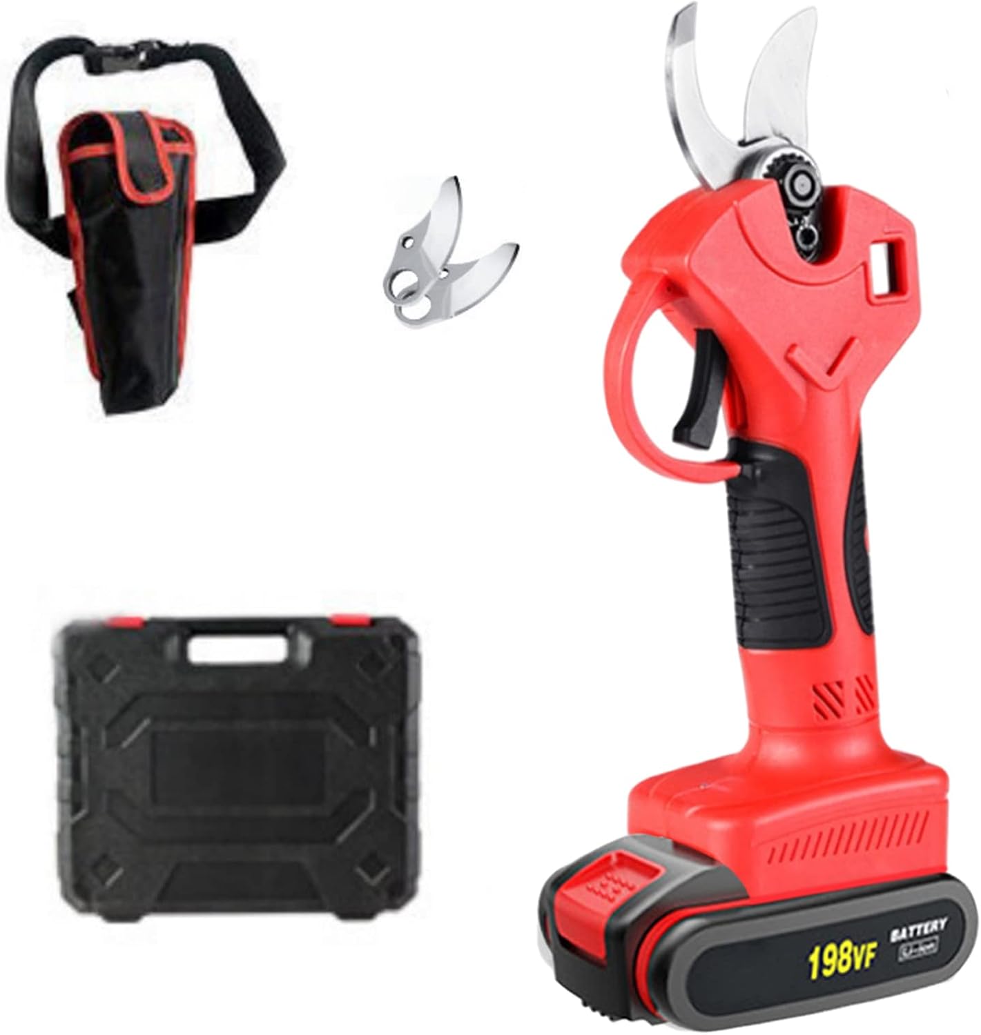 Cordless Electric Pruning Shears, Professional Power Tree Branch Pruner, 2Ah Lithium Battery,1.2Inch(30mm) Cutting Diameter, 6-8 Working Hours, LED Display Screen,1pcs Battery