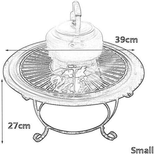 Outdoor Fire Pit BBQ Grill, Bonfire Pit Outdoor Fire Large Bonfire Wood Burning Patio Coal Grill Firepit for Outside Grill Charcoal Smokeless Grill with Spark Screen Poker (Size : 56cm) ()