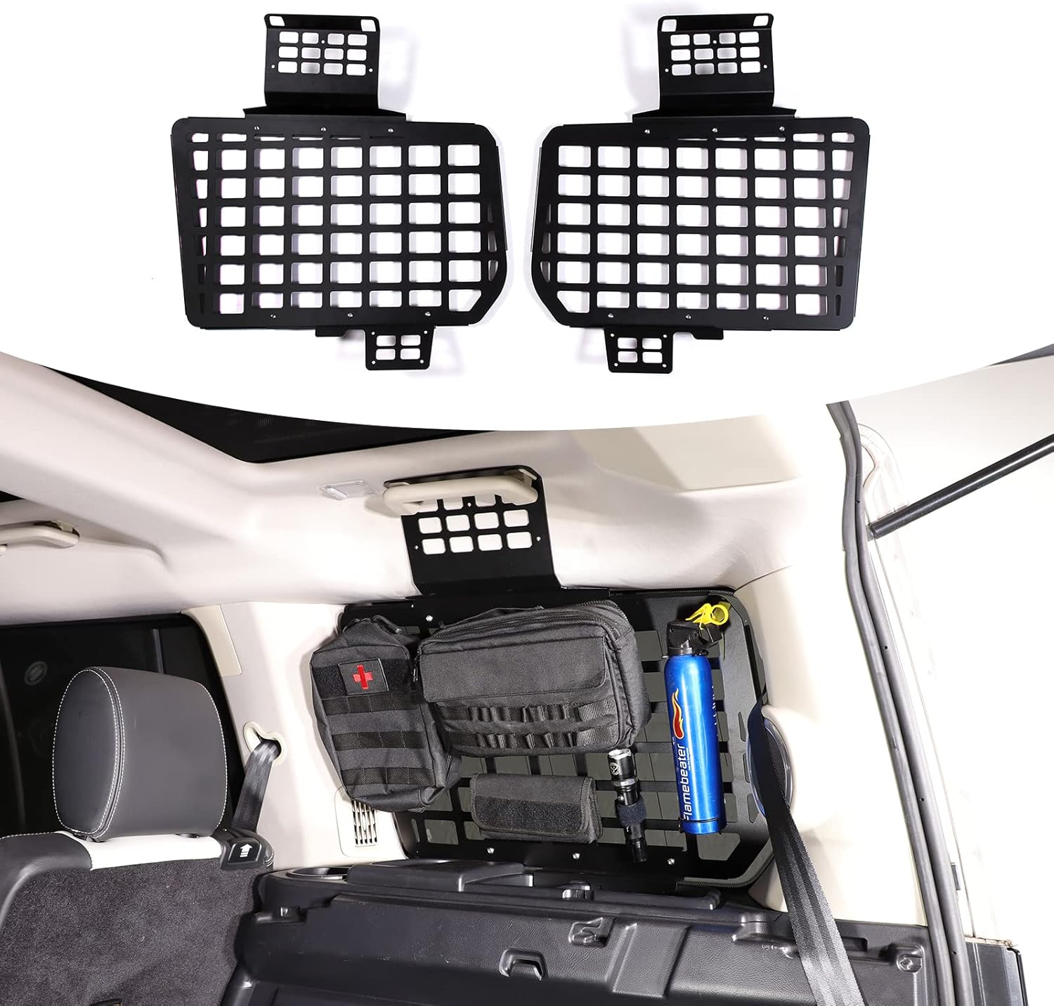 PIUGILH Trunk Storage Panel Fit for Land Rover Discovery 3 4 2004-2016, Modular Rear Left and Right Cargo Rack Shelf Luggage Holder, Interior Trunk Storage Shelf Accessories, 2PCS