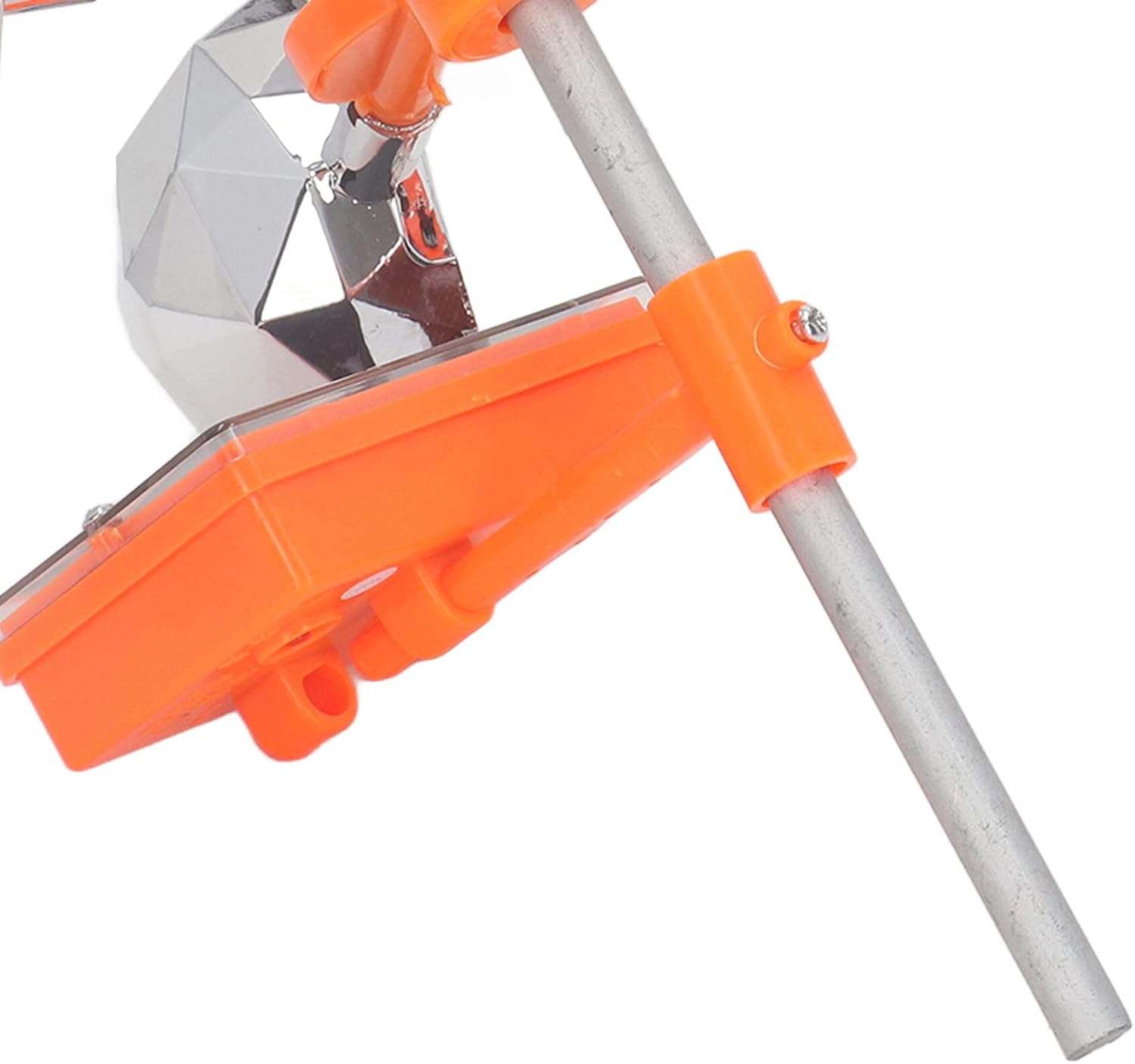 6Pcs Solar Wind Powered Bird Flashing Deterrent 360° Reflection 68mm Mirror 410mm Rotation Diameter Rain Proof Design