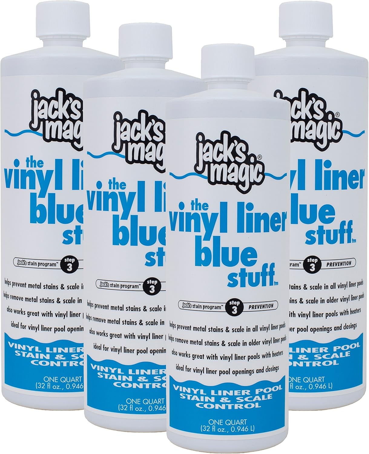 Jack's Magic The Vinyl Liner Blue Stuff (1 qt) (4 Pack)
