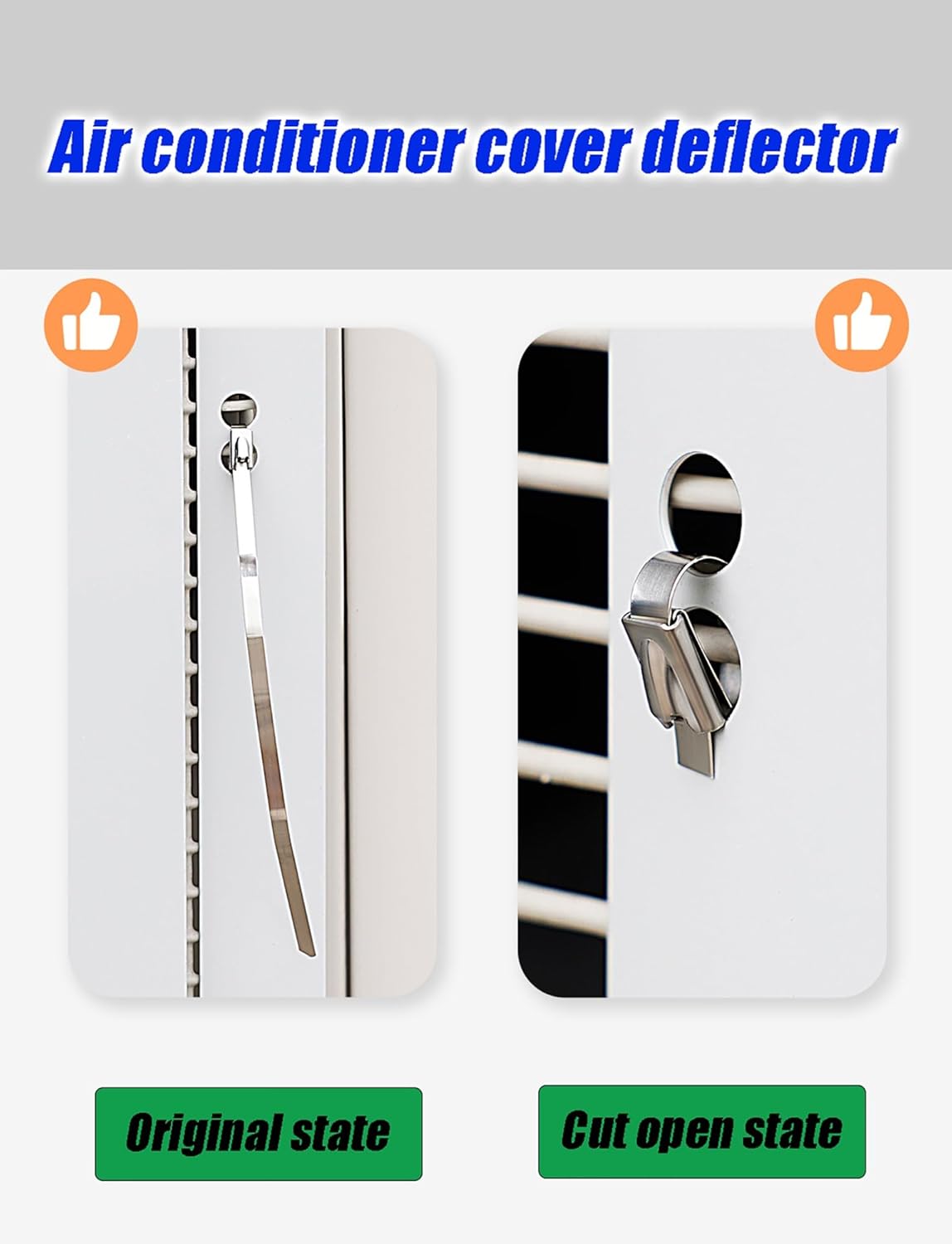 Air Deflector Grilles, Stainless Steel Baffle Guide Cover,Outdoor Ac Unit Cover Air Conditioner Deflector, Air Conditioner Fence Screen, Prevent Direct Blowing Baffle, Square/Round