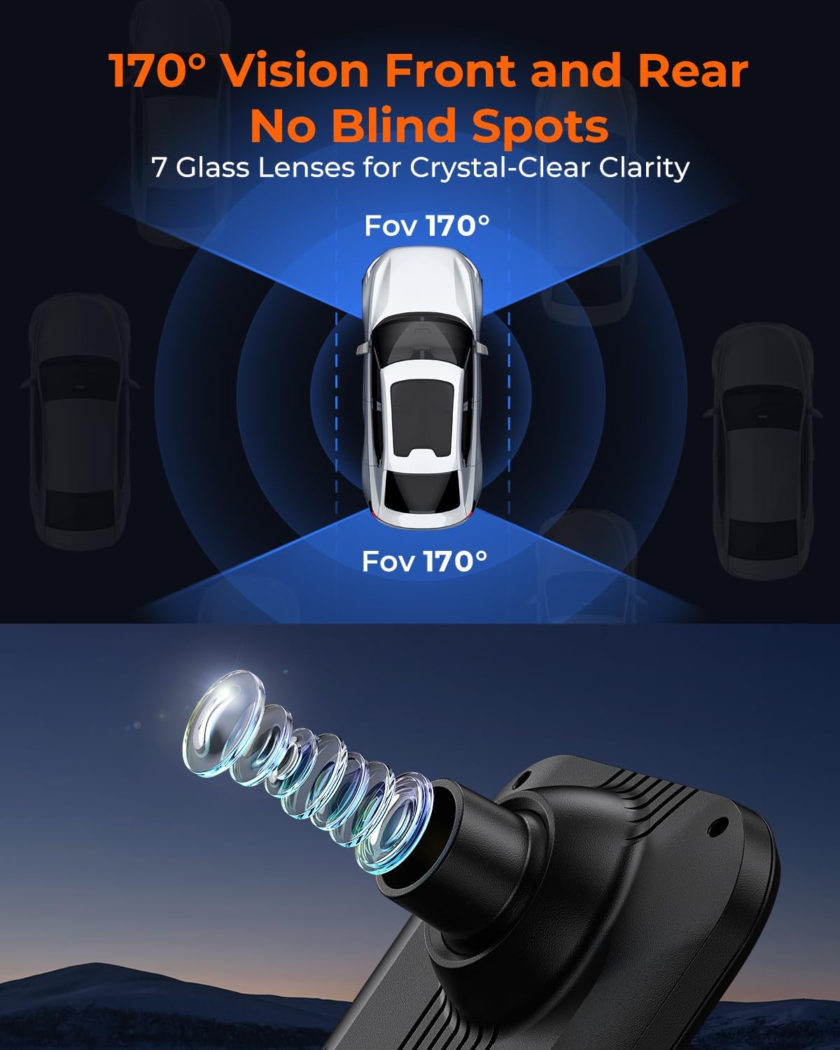 ACUMEN 4K Rear View Mirror Camera,Smart 12