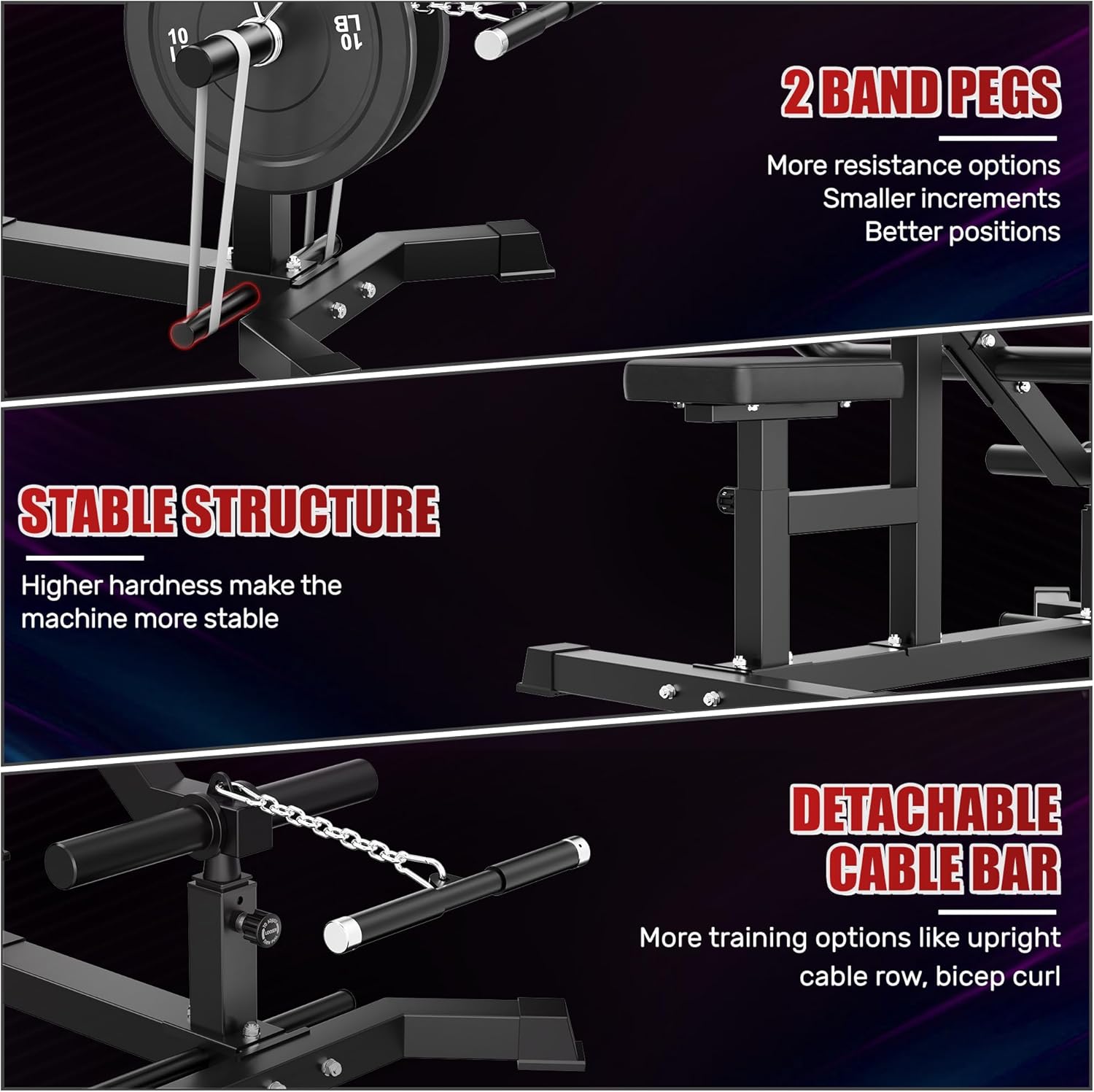 SD01 Seated Dip Machine, 400LBS Strength Training Upper Body Machine with Tricep Dip Press & Cable Bar for Home Gym, Compact Design for Chest, Biceps, and Triceps Workout