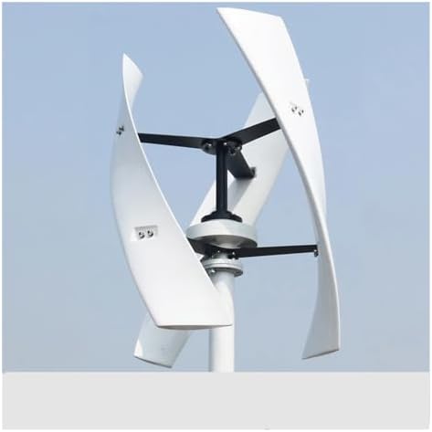 10KW Vertical Wind Turbine Generator Kit for Home, 10000W Low Noise Windmill for 12V 24V 48V Hybrid Solar Wind System, Free Energy Solution (White, 12V_10KW)
