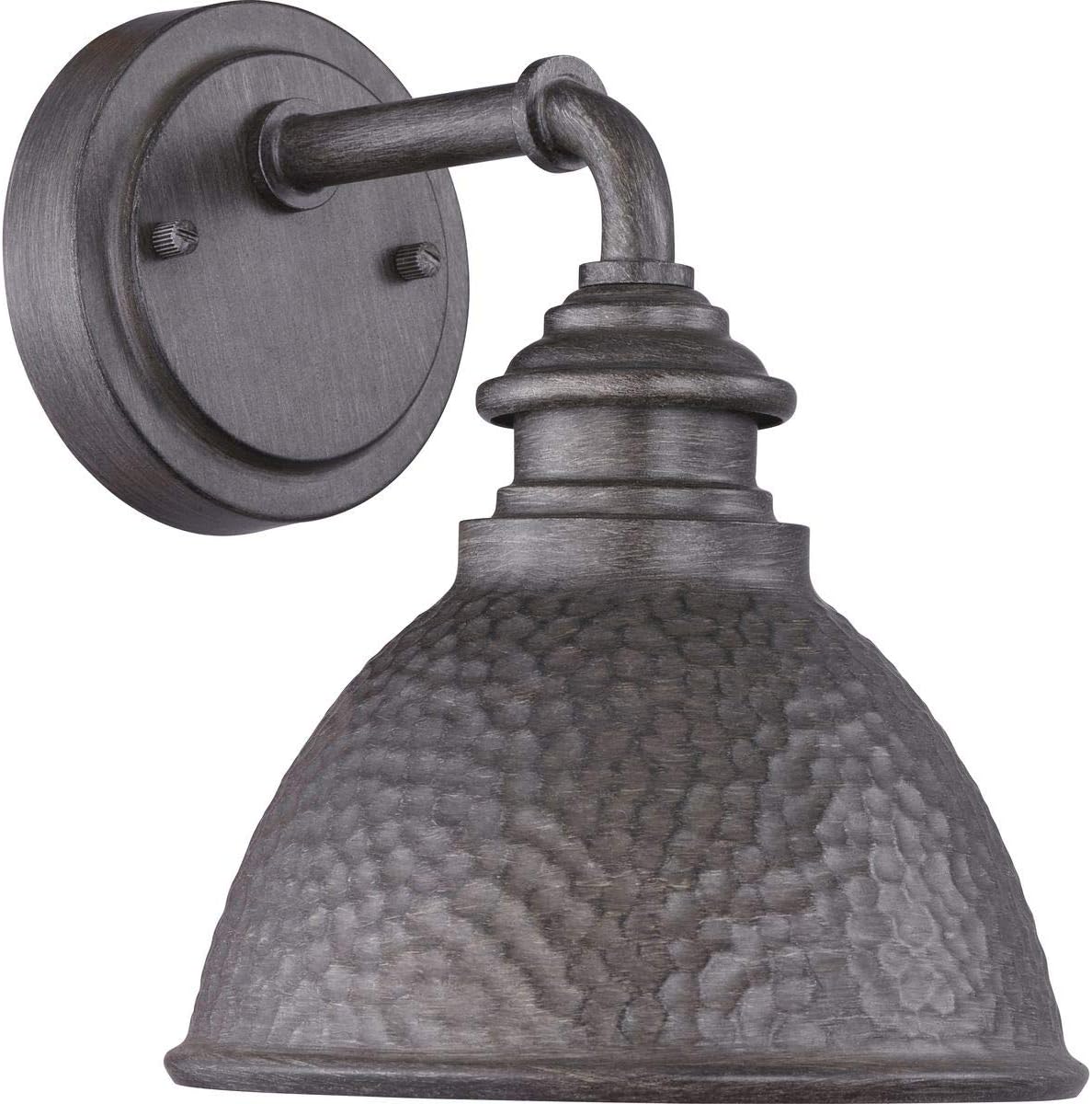 Progress Lighting Englewood Collection 1-Light Farmhouse Outdoor Small Wall Lantern Light Antique Pewter