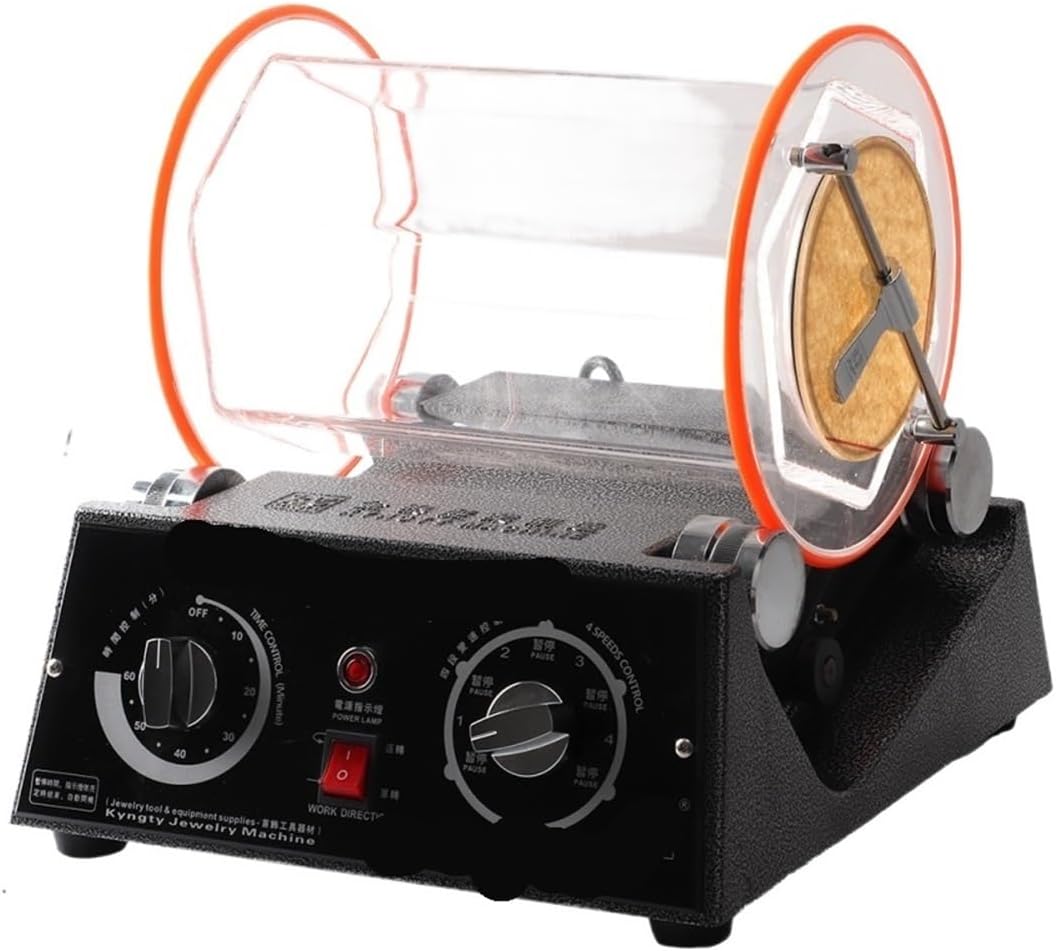 Jewelry Polisher, Rotary Tumbler Polisher Jewelry Drum Cleaning Tool for DIY Easy to Use for Beginners and Professionals,Jewelry Polishing Machine